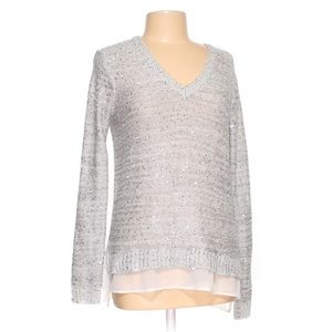 Liz Claiborne Gray Sequin Sweater